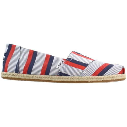 TOMS DecOnstructed Alpagarta Slip On Flats - Blue - 10.12273