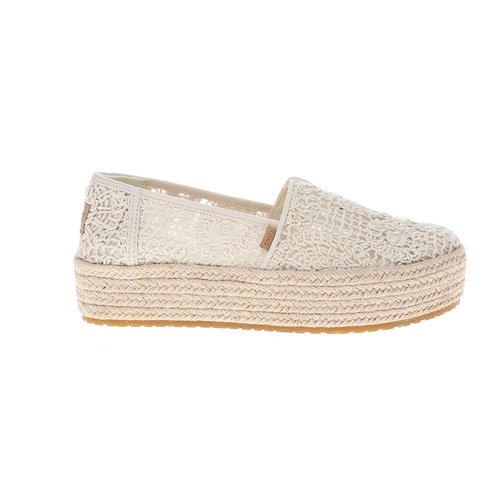 TOMS Valencia Espadrille Slip On Flats - Off White - 10021923T-101