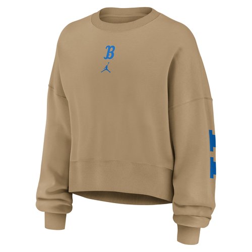 UCLA Phoenix 2-Hit Air Air Jordan College Pullover Crew - Parachute Beige - 0JD72FEUCL-ZEE