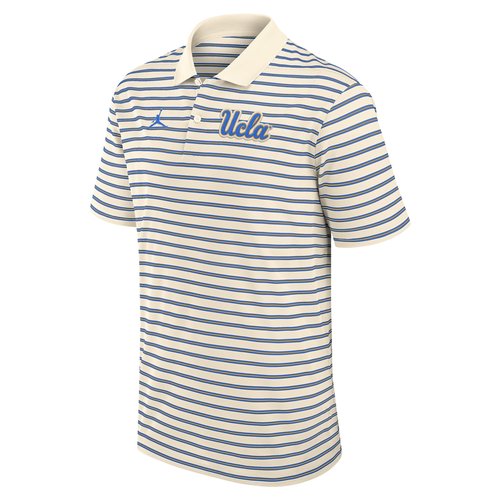 UCLA Striped Air Air Jordan Dri-FIT College Polo - Tan/Beige - 0JLX0F2PUCL-QX7