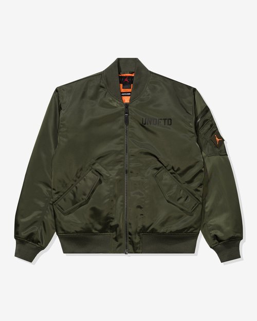 Undefeated X Air Jordan Bomber Jacket - Cargokhaki/ Brightmandarin - IB6587-325