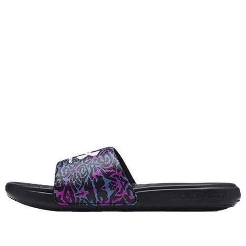 Under Armour Ansa Graphic Slipper - Black/Purple - 3024436-004