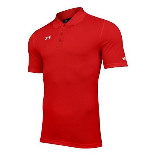 Under Armour Casual Sports lapel Training Breathable Short Sleeve Polo Shirt - Red - 21500537-600