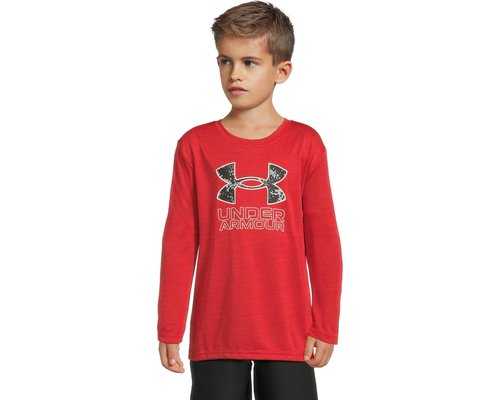 Under Armour Core Logo Twist Tech Long Sleeve Workout - Red - UAFIA33E-621
