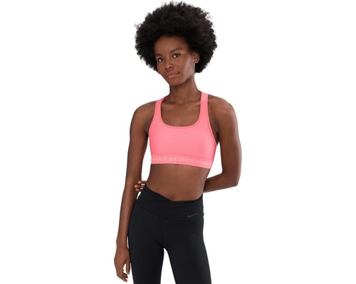 Under Armour Crossback Mid Impact Bra Lingerie - Bittersweet Pink/Posh Pink - 1361034-601