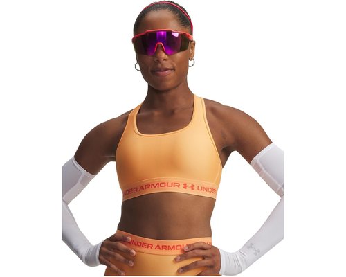 Under Armour Crossback Mid Impact Bra Lingerie - Orange Bloc/Venom Red/Venom Red - 1361034-870