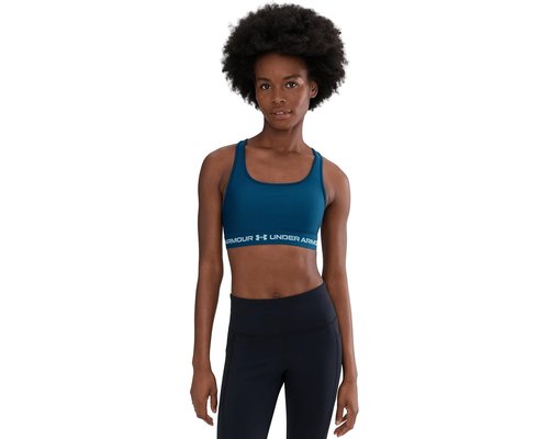 Under Armour Crossback Mid Impact Bra Lingerie - Wham Blue/Blue Haze - 1361034-498