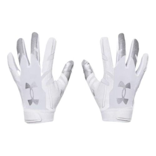 Under Armour F8 Football Gloves - White/Metallic Silver - 1368851-100