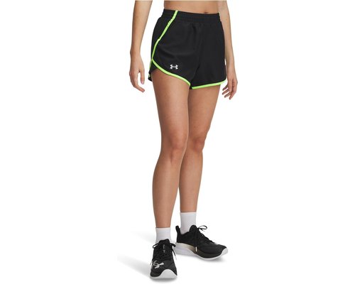 Under Armour Fly By Shorts Shorts - Black/Hyper Green/Reflective - 1382438-014