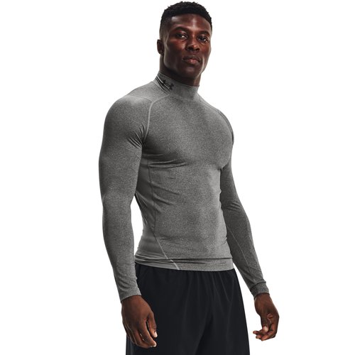 Under Armour HG Armour Comp Mock Long Sleeve - Carbon Heather/Black - 1369606-090