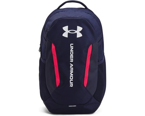 Under Armour Hustle 6.0 Backpack Backpack Bags - Midnight Navy/Midnight Navy/White - 1384672-412