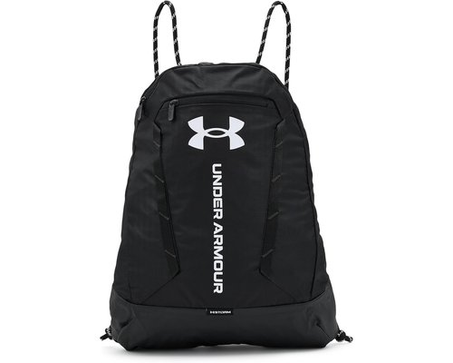 Under Armour Hustle Sackpack Backpack Bags - Black/Black/White - 6000519-001