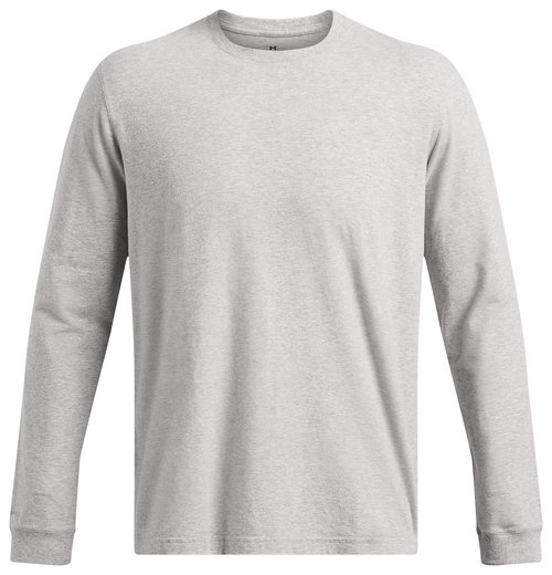 Under Armour Icon Charged Cotton Long Sleeve - True Gray Heather/True Gray Heather - 1390462-025