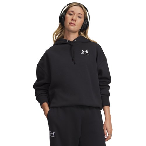 Under Armour Icon Fleece Oversized Hoodie - Black/White - 1379495-001