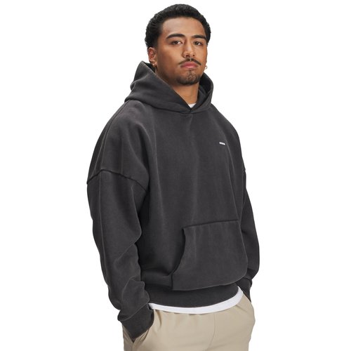 Under Armour Icon Heavyweight Fleece Wash Oversized Hoodie - Black/White - 1386552-001