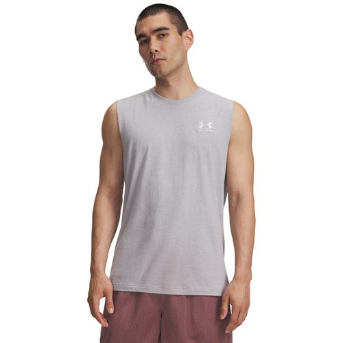 Under Armour Icon Sleeveless Tank - Mod Gray/White - 6005616-011