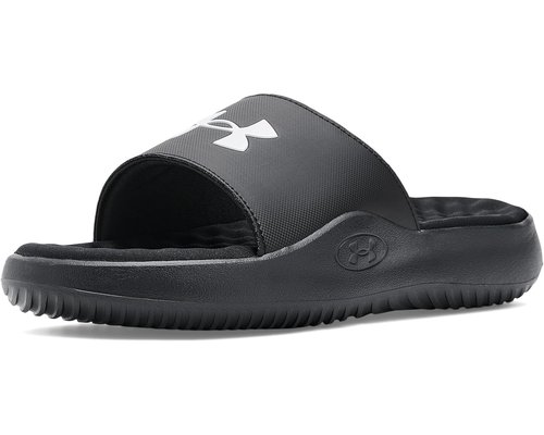 Under Armour Ignite Pro 8 Fixed Band Slides Sandals - Black/Black/White - 6009217-001