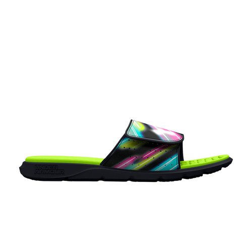 Under Armour Ignite Pro Graphic Strap Slide - Black/Lime Surge - 3026024-002