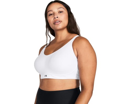 Under Armour Infinity Low Impact Low Sports Bra Bra - White/Black - 1384126-100