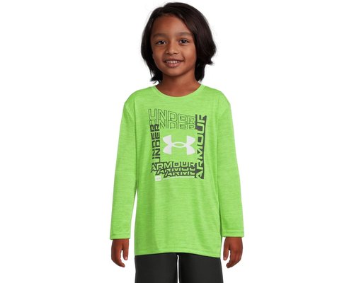 Under Armour Logo Frame Twist Tech Long Sleeve Workout - Hyper Green/Hyper Green/Stealth Gray - UAFIA31E-321