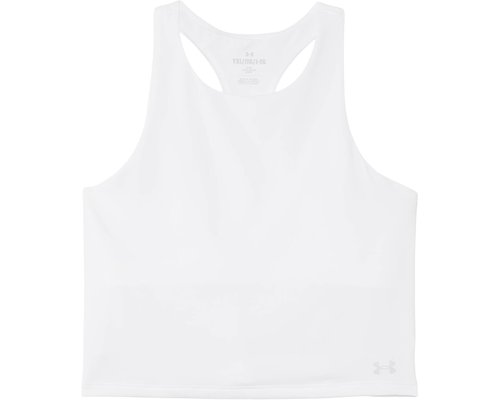 Under Armour Motion Crop Tank Top Big Kid Clothing - White/Halo Gray - 1379983-100