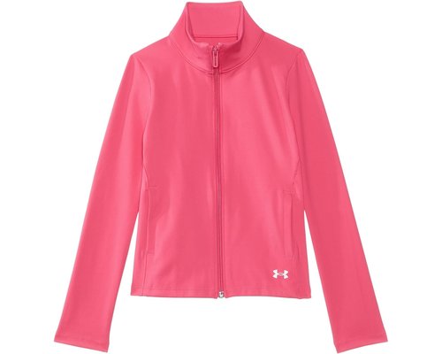 Under Armour Motion Jacket Big Kid Long Sleeve PulloverWhite - Super Pink/White - 1386025-672