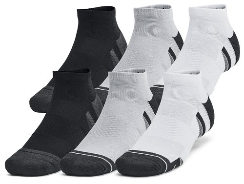 Under Armour Perf Tech 6 Pack Low Socks - Mod Gray/Mod Gray/Jet Gray - 1386244-011