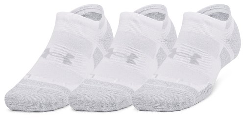 Under Armour Perf Tech Pro 3pk No Show - White/White/Mod Gray - 1386532-100