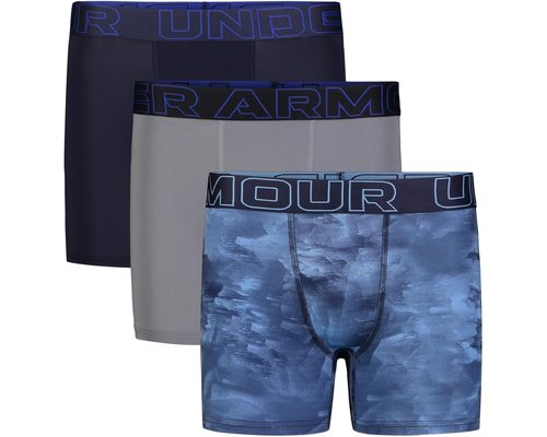 Under Armour Performance Tech Prints 3-Pack Big Kids Underwear - Midnight Navy - UWSHJ05F-413