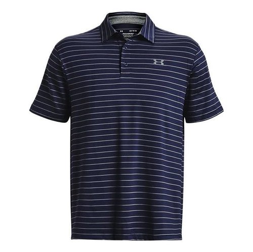 Under Armour Playoff Core Stripe Polo Shirt - Midnight Navy/Pitch Grey - 1351130-410