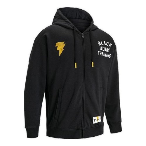 Under Armour Project Rock Adam Full Zip Rival Fleece Hoodie - Black/Yellow - 1377749-001