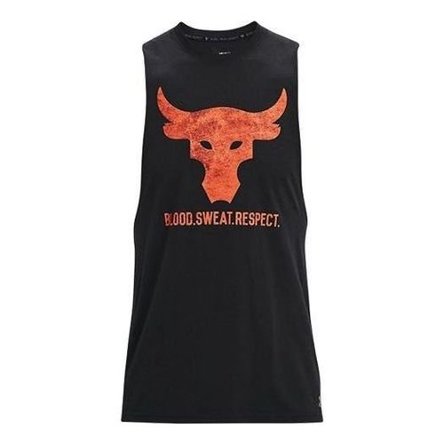Under Armour Project Rock Brahma Bull Tank Top - Black/Orange - 1361721-001