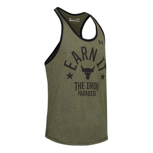 Under Armour Project Rock Pain Into Power Tank Top - Olive Green - 1353922-315