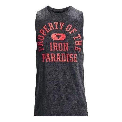 Under Armour Project Rock Property Of Tank - Black/Red - 1367126-001