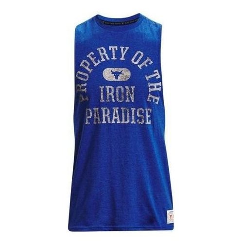 Under Armour Project Rock Property Tank - Blue/Grey - 1367126-400