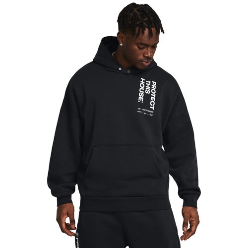 Under Armour PTH Icon Fleece Oversized Hoodie - Black/White - 1389359-001