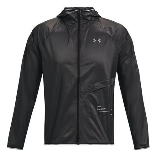 Under Armour Qualifier Storm Packable Jacket - Black/Grey - 1326597-010