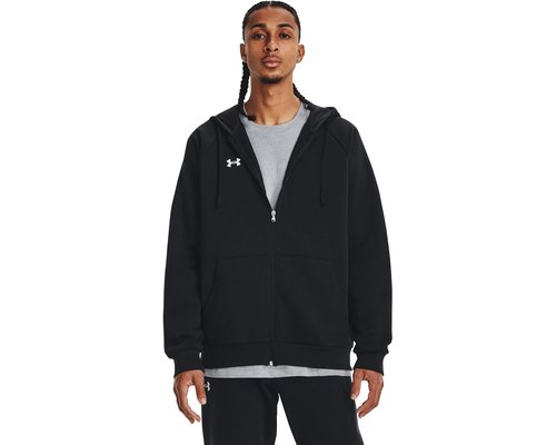 Under Armour UA Rival Fleece FullZip Hoodie - Black/White - 1379767-001