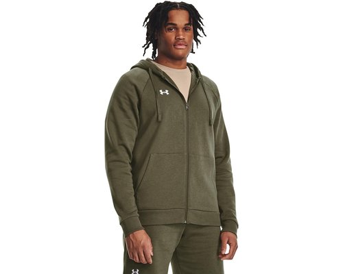 Under Armour UA Rival Fleece FullZip Hoodie - Marine Od Green/Black - 1379767-390