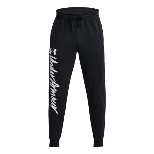 Under Armour Rival Fleece Graphic Joggers - Black/White - 1379776-001