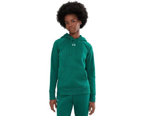 Under Armour Rival Fleece Hoodie Clothing - Rack Green/White - 1379500-338