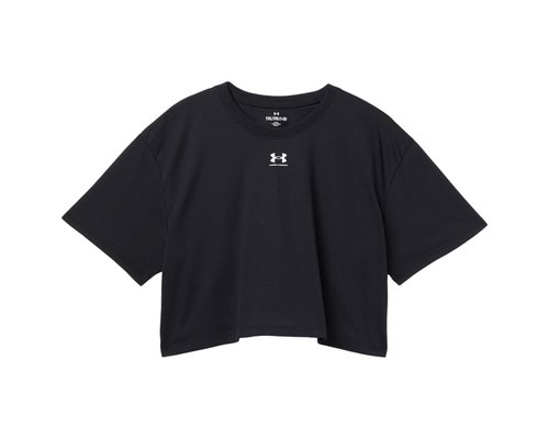 Under Armour Rival Short Sleeve T-Shirt Big Kid Clothing - Black/White - 1389755-001