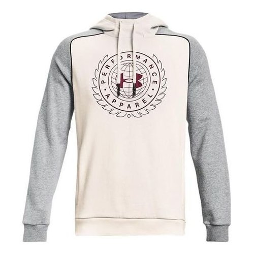 Under Armour Rival Varsity Fleece Hoodie - Beige/Grey - 1373831-112