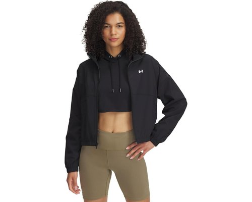 Under Armour Rival Woven Jacket Clothing - Black/White - 1389631-001