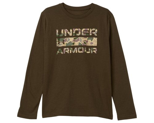 Under Armour Stacked Logo T-Shirts Big Kid Workout - Expedition Green - UOFIA29F-362