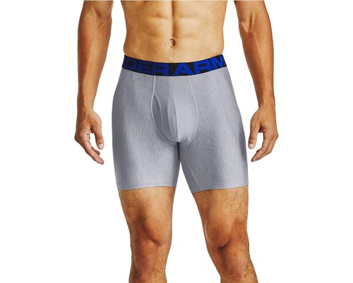 Under Armour Tech 6 Boxerjockr 2-Pack Underwear - Academy/Mod Gray Light Heather - 1363619-408