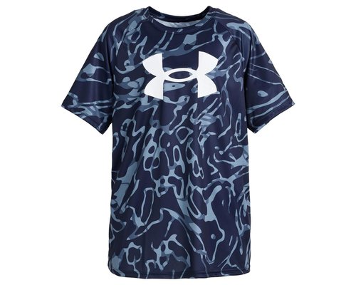 Under Armour Tech Big Logo Short Sleeve Big Kid T Shirt - Midnight Navy/White - 1363278-412
