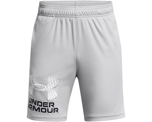 Under Armour Tech Logo Shorts Big Kids Shorts - Mod Gray/White - 1383333-011
