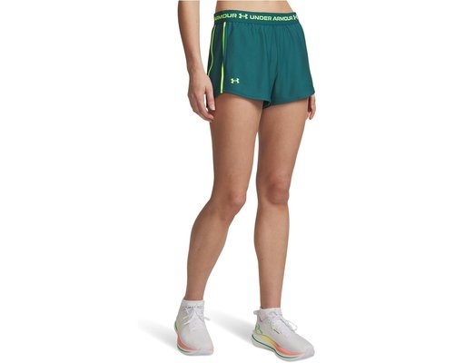 Under Armour Tech Play Up Shorts Shorts - Rack Green/Hyper Green - 1389882-338