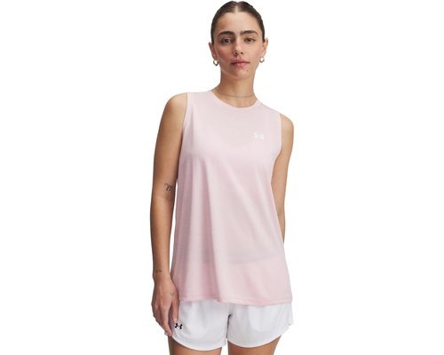 Under Armour Tech Tank Top Twist Clothing - Prime Pink/White - 1383656-647